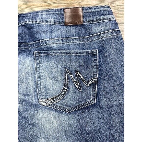 Maurices Bootcut Jeans Womens Plus Size 22P (Short) Blue Denim Stretch Med Wash - Picture 6 of 13